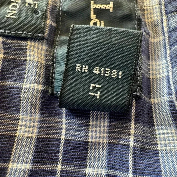 Ralph Lauren Blake Blue and White Plaid shirt sleeve button down Large vintage - Picture 6 of 12